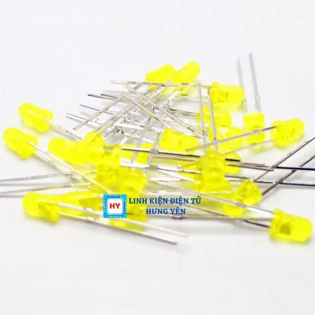 Gói 10 LED Diode F3 F5 3mm/5mm phủ màu đỏ, xanh lá, xanh dương, vàng, trắng - Ảnh 5