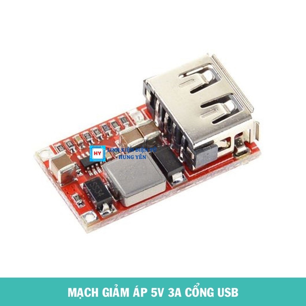 Mạch giảm áp DC-DC 5V 3A cổng USB - Mạch sạc điện thoại 5V 3A