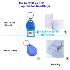 Thẻ cảm ứng từ RFID 125kHz và NFC 13.56MHz (Thẻ nhân viên, thang máy, gửi xe) [ID cố định, không trùng, không copy đc]