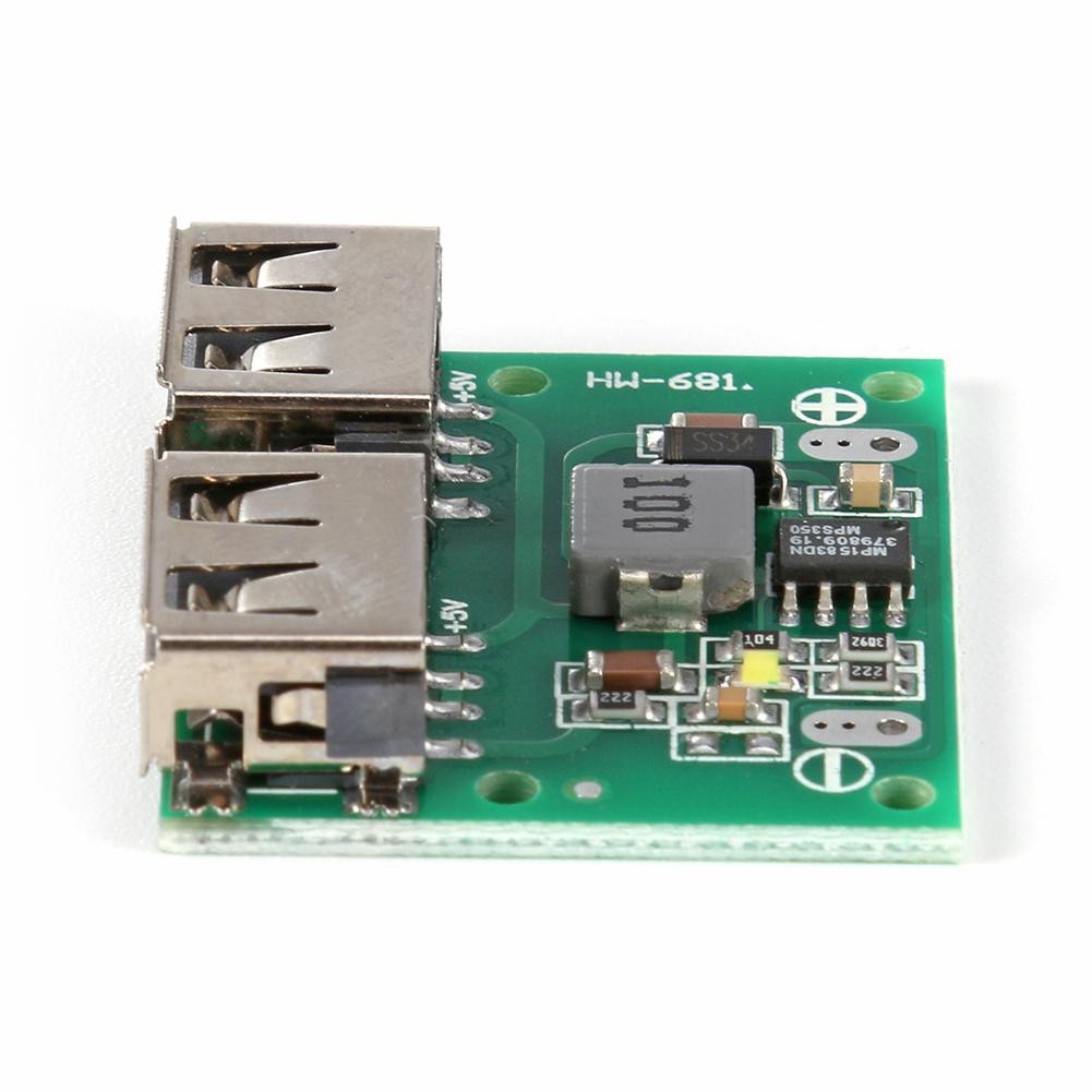 Mô đun chuyển đổi nguồn điện USB kép 9V 12V 24V sang 5V 3A DC-DC - Ảnh 2