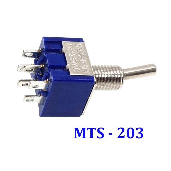 Công tắc gạt 6 chân 3 vị trí MTS 203 3A/250V 6A/125V Loại Tốt