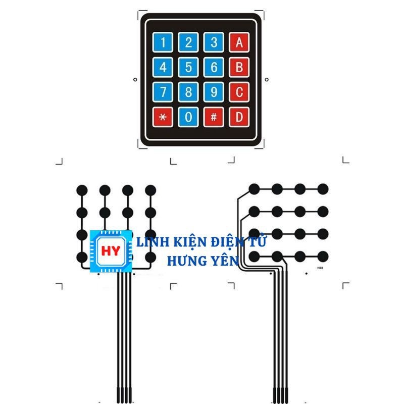 Bàn Phím Ma Trận Mềm 4x4 Linh kiện điện tử Hưng Yên - Ảnh 6