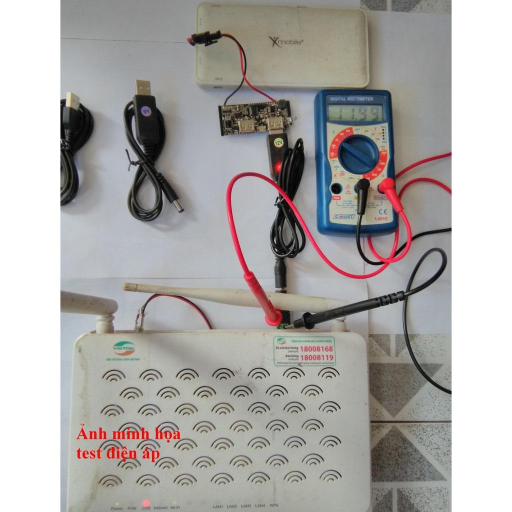 Cáp USB tăng áp (5V==>9V, 5V==>12V)(dây USB tăng áp) - Ảnh 8