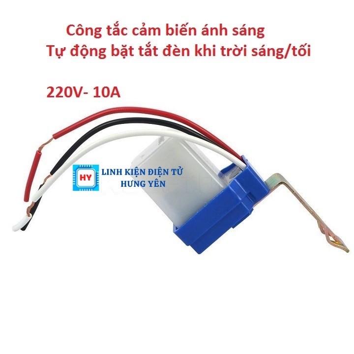 Công Tắc Cảm Biến Ánh Sáng Tự Động Bật Tắt Đèn Ngoài Trời 10A - 20A (220V)