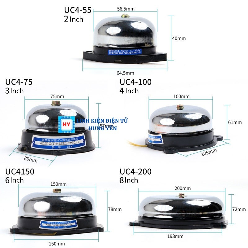 Chuông Điện 220v (2 inch - 3 inch) - Ảnh 3