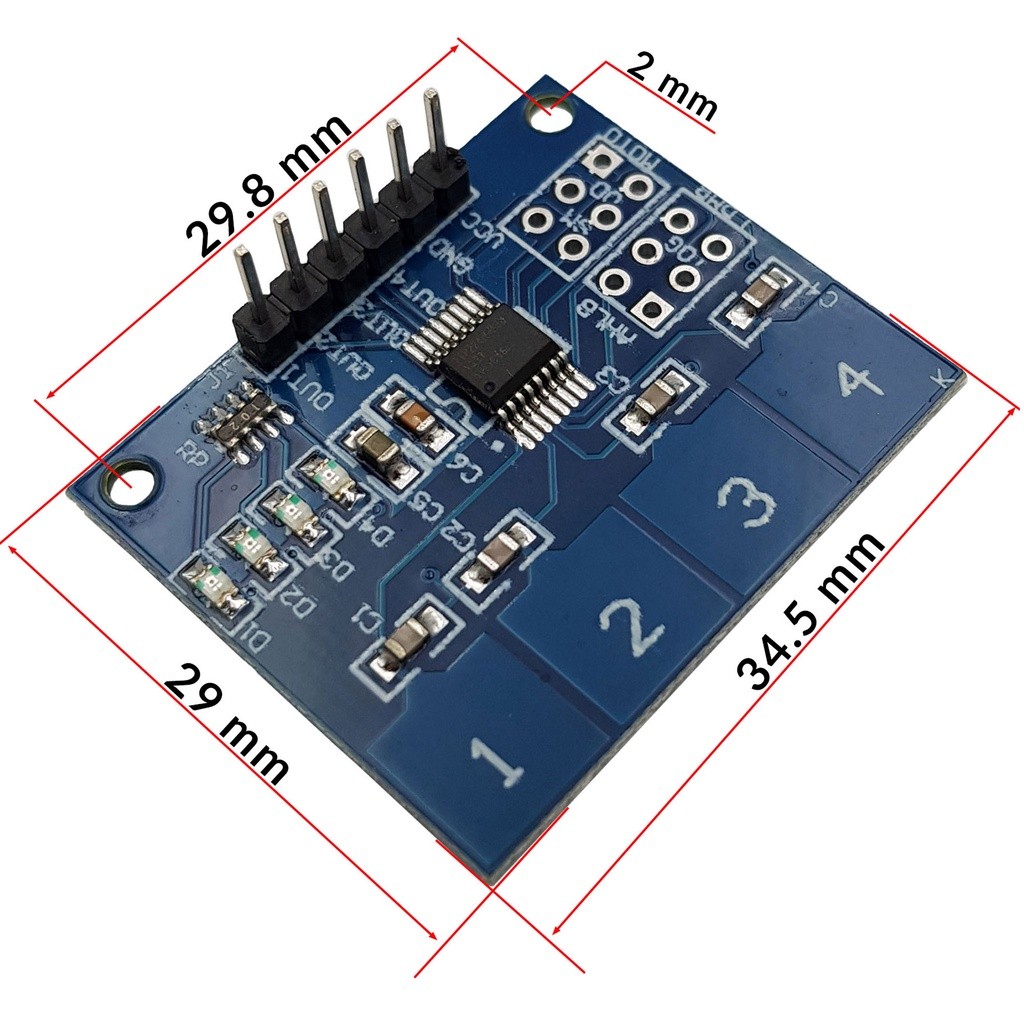Bàn Phím Cảm Ứng Điện Dung 4 kênh TTP224 - Ảnh 4