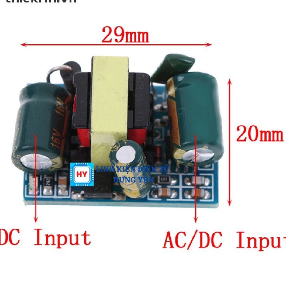 Module Giảm Áp Hạ Áp 220v xuống 5v 700mA - 12V 400mA - Ảnh 2