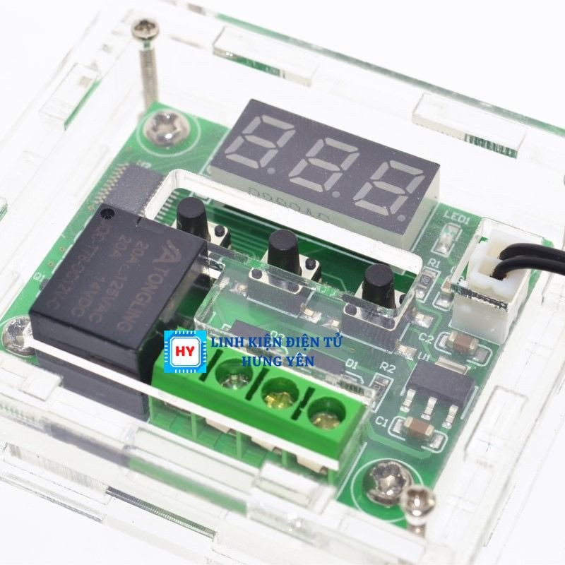 Mạch Cảm Biến Kiểm Soát Nhiệt Độ - Mạch Ấp Trứng W1209 Relay 12VDC XH-W1209 Tặng Kèm Vỏ MICA - Ảnh 2
