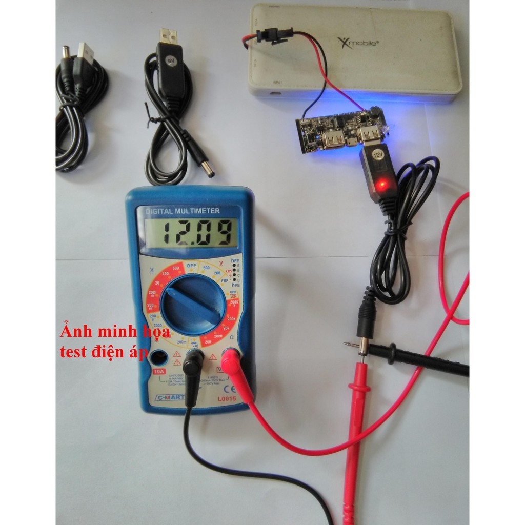 Cáp USB tăng áp (5V==>9V, 5V==>12V)(dây USB tăng áp) - Ảnh 7