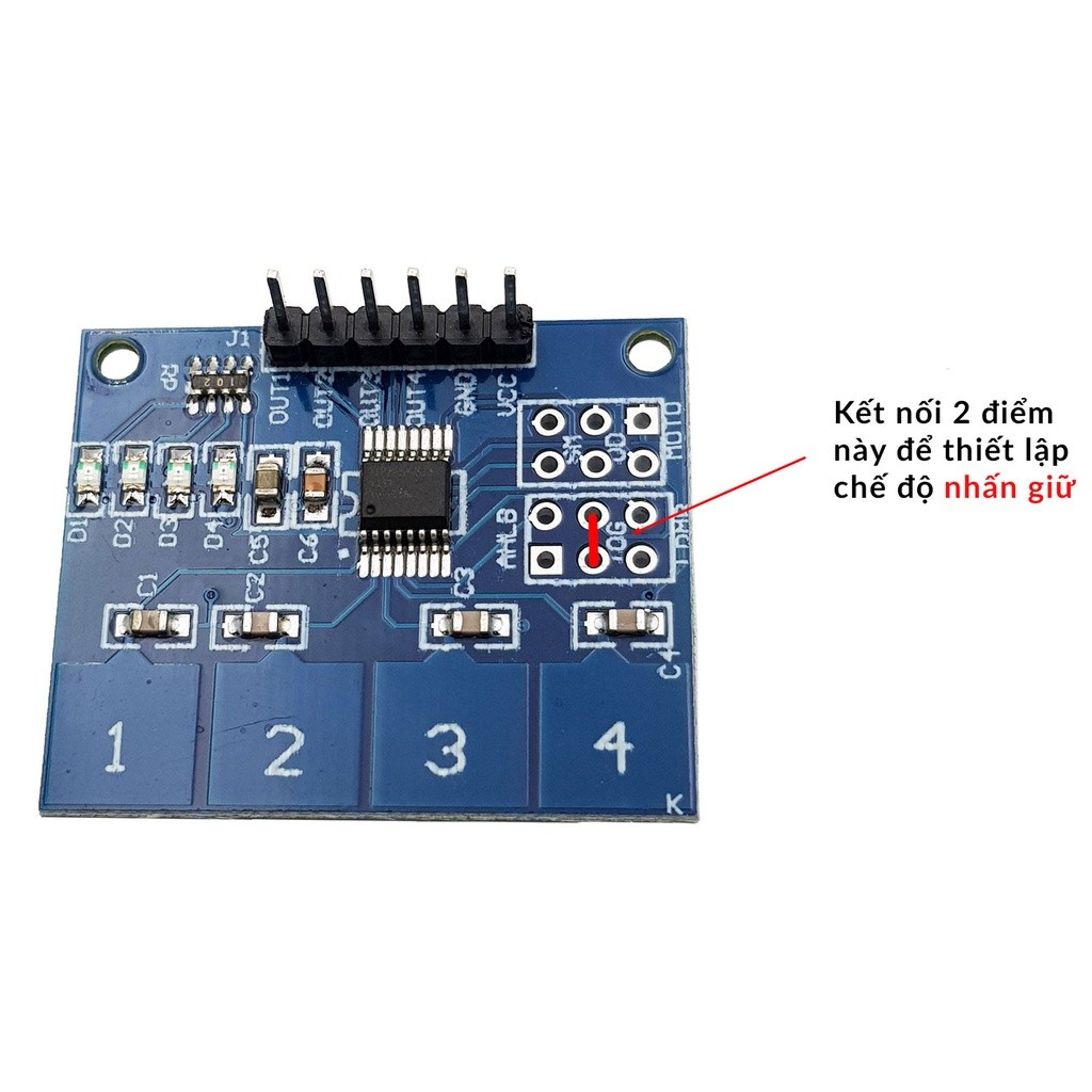 Bàn Phím Cảm Ứng Điện Dung 4 kênh TTP224 - Ảnh 3