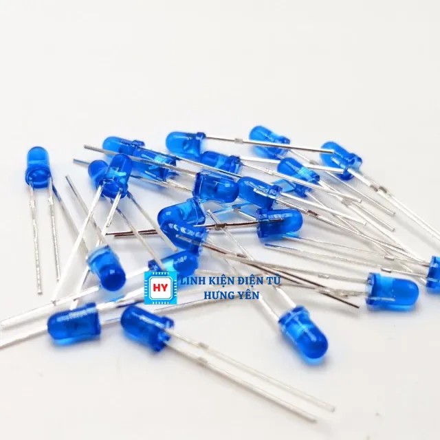 Gói 10 LED Diode F3 F5 3mm/5mm phủ màu đỏ, xanh lá, xanh dương, vàng, trắng - Ảnh 4