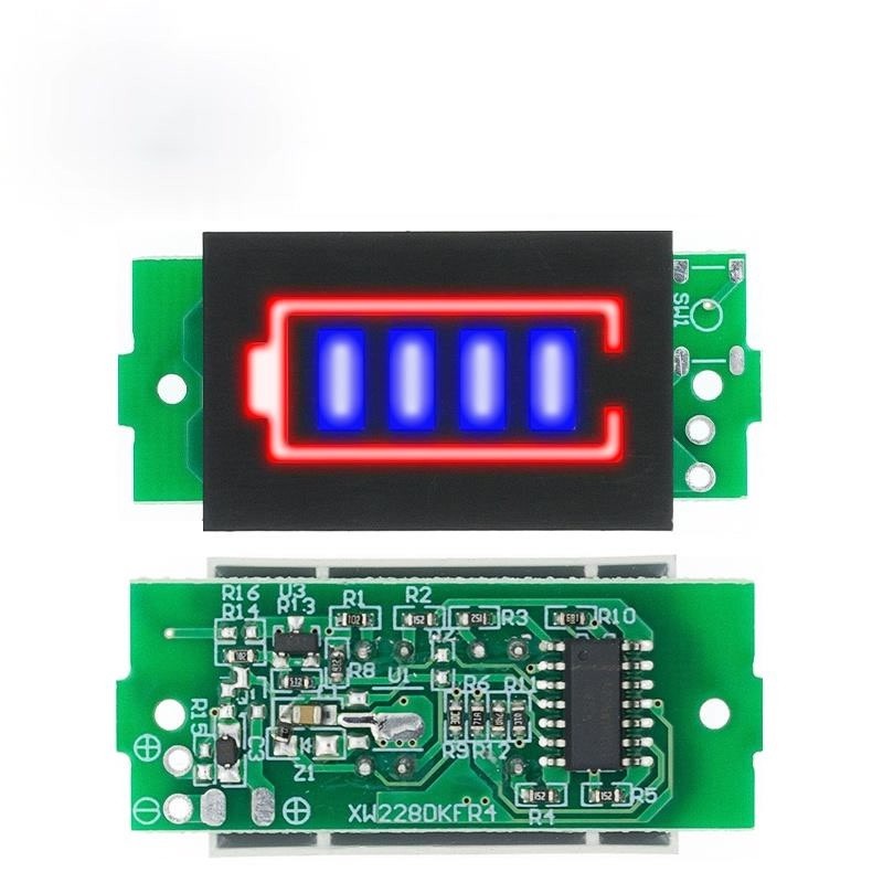 Mô đun hiển thị dung lượng pin Lithium 1S - 8S màn hình màu xanh - Ảnh 5
