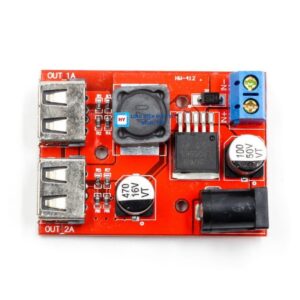 Bảng mạch module chuyển đổi nguồn LM2596 USB kép DC-DC 9V 12V 24V 36V đến 5V 3A
