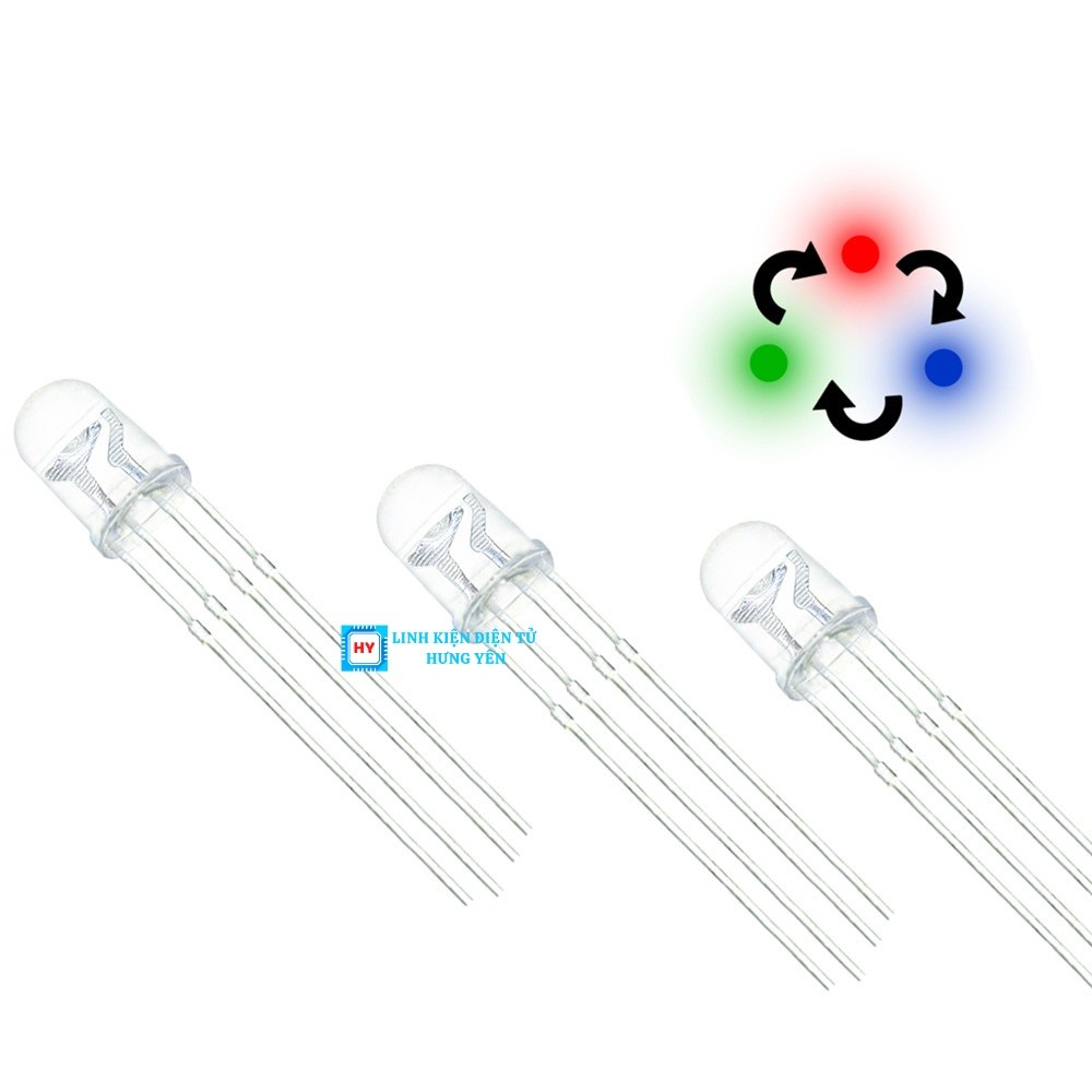 LED RGB 5mm 4 chân Âm Chung