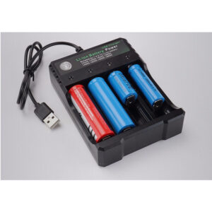 Bộ sạc 4 pin lithium 18650 Bộ sạc 18650 Bộ sạc 4 khe cổng sạc USB