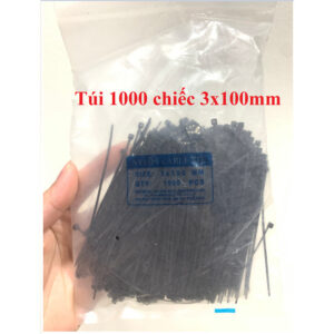 Túi 1000 Chiếc Dây Thít, Dây Rút Nhựa  3x100 MM Màu Đen Chất Lượng Cao