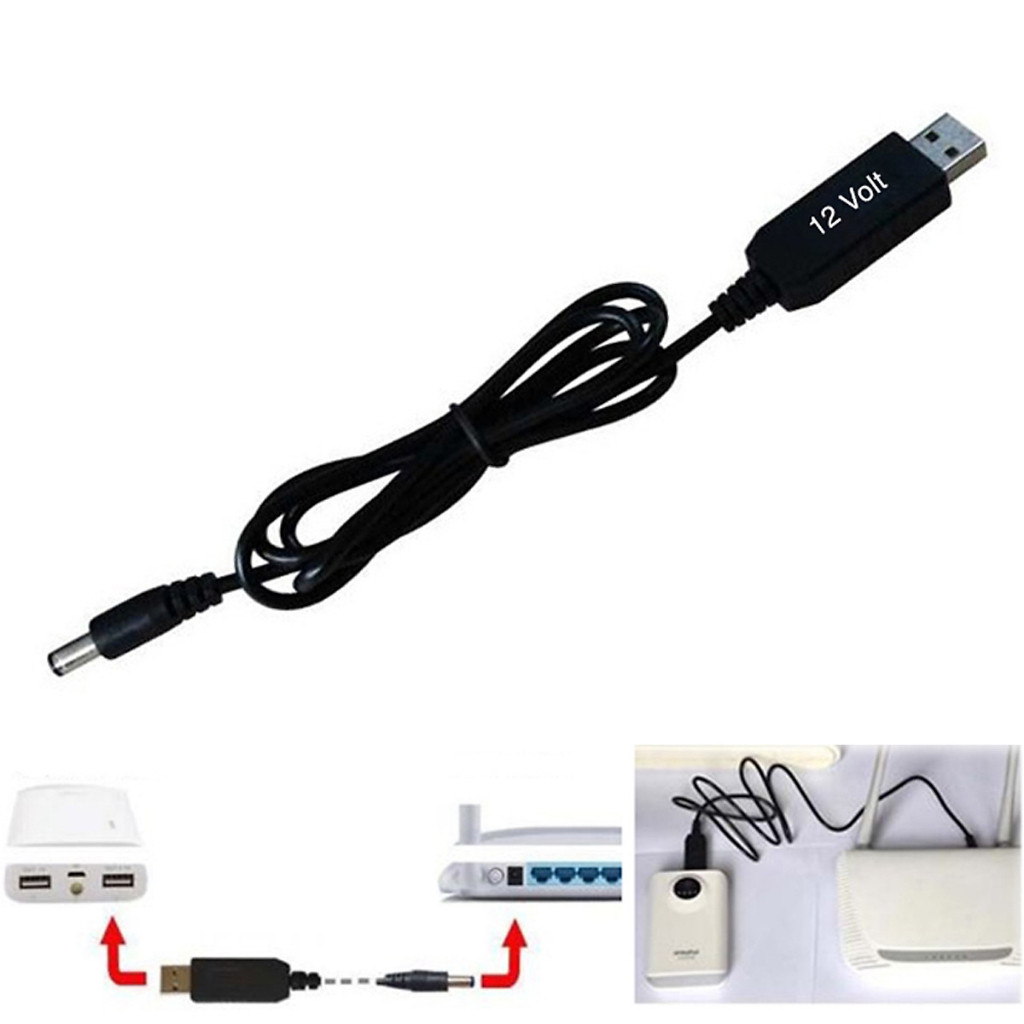 Cáp chuyển điện áp sạc dự phòng USB 5v ra 9-12v cho Modem wifi - Ảnh 4