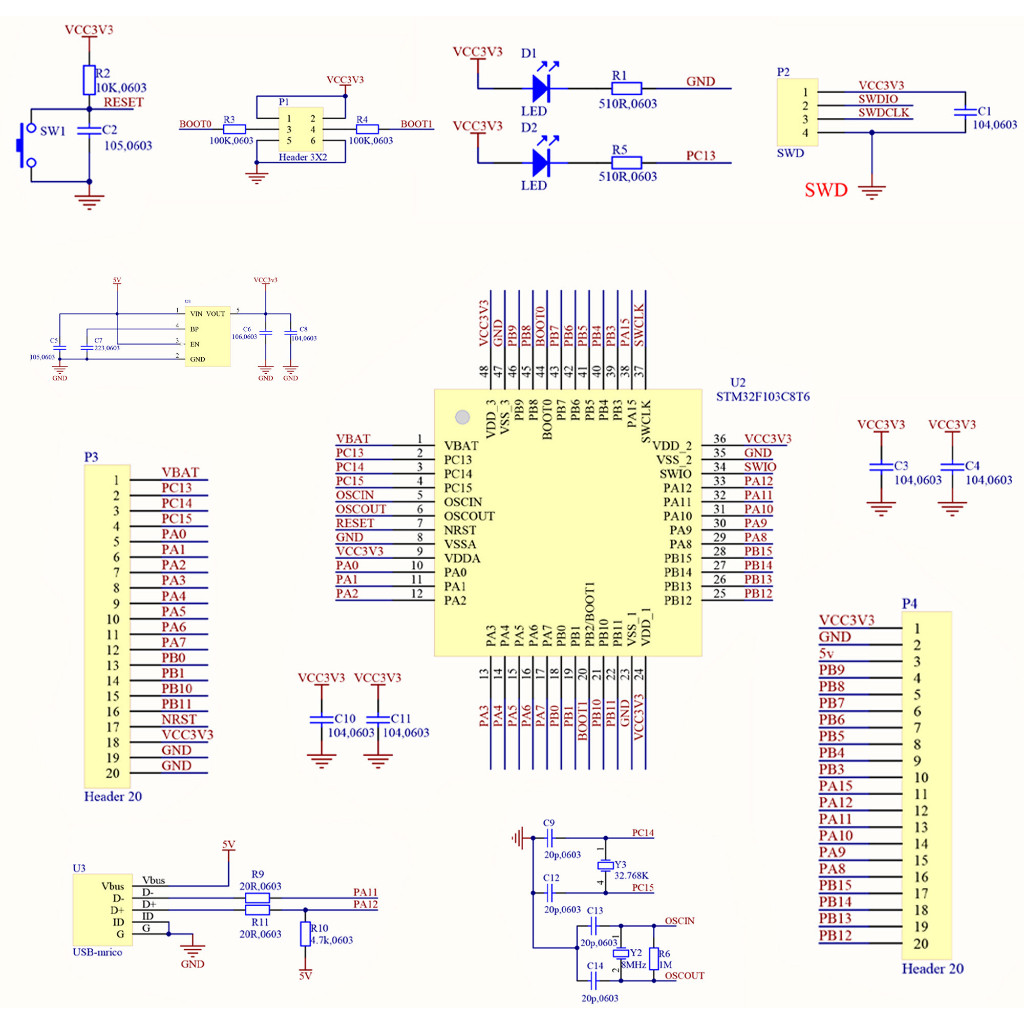 Mạch STM32 STM32F103C8T6 - Ảnh 6