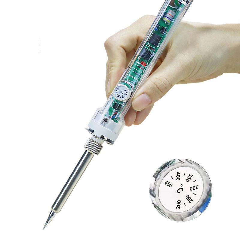 Mỏ hàn chì - Mỏ hàn thiếc điều chỉnh nhiệt độ No 907 60W Loại tốt - Ảnh 7