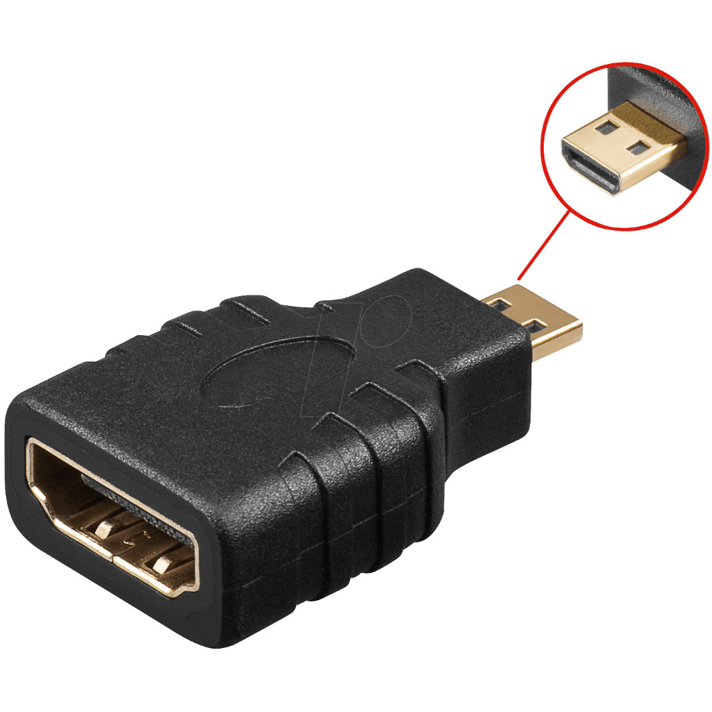 Đầu chuyển Micro HDMI sang HDMI Female - Micro HDMI to HDMI - Ảnh 3