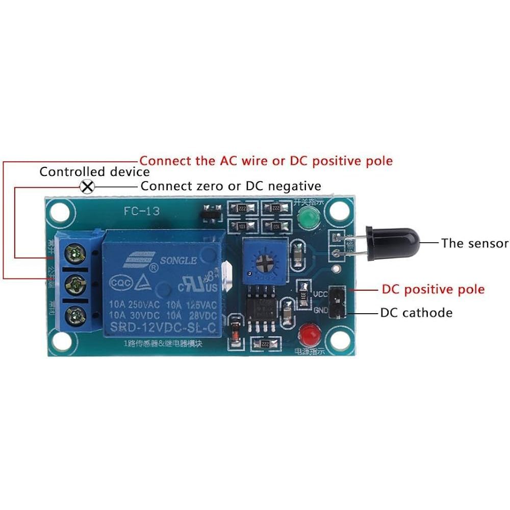 Mô Đun Relay Cảm Biến Ngọn Lửa Báo Cháy 5V - Điều Khiển RELAY - Ảnh 2