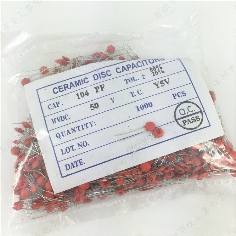 Túi 1000 tụ gốm 104 50V 104PF
