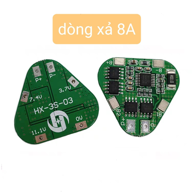 Mạch sạc pin 3S 18650 8A 3 cell 12V - Ảnh 2