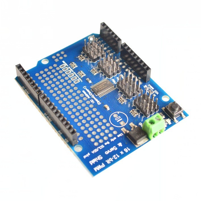 16 Channel 12bit PWM - Arduino 16CH Servo Motor Shield - Ảnh 4