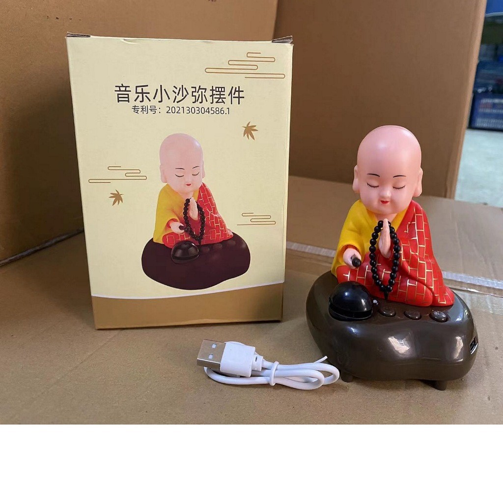 Tượng Phật Tụng Kinh - Tượng Phật Gõ Mõ - Có Âm Thanh - Ảnh 3