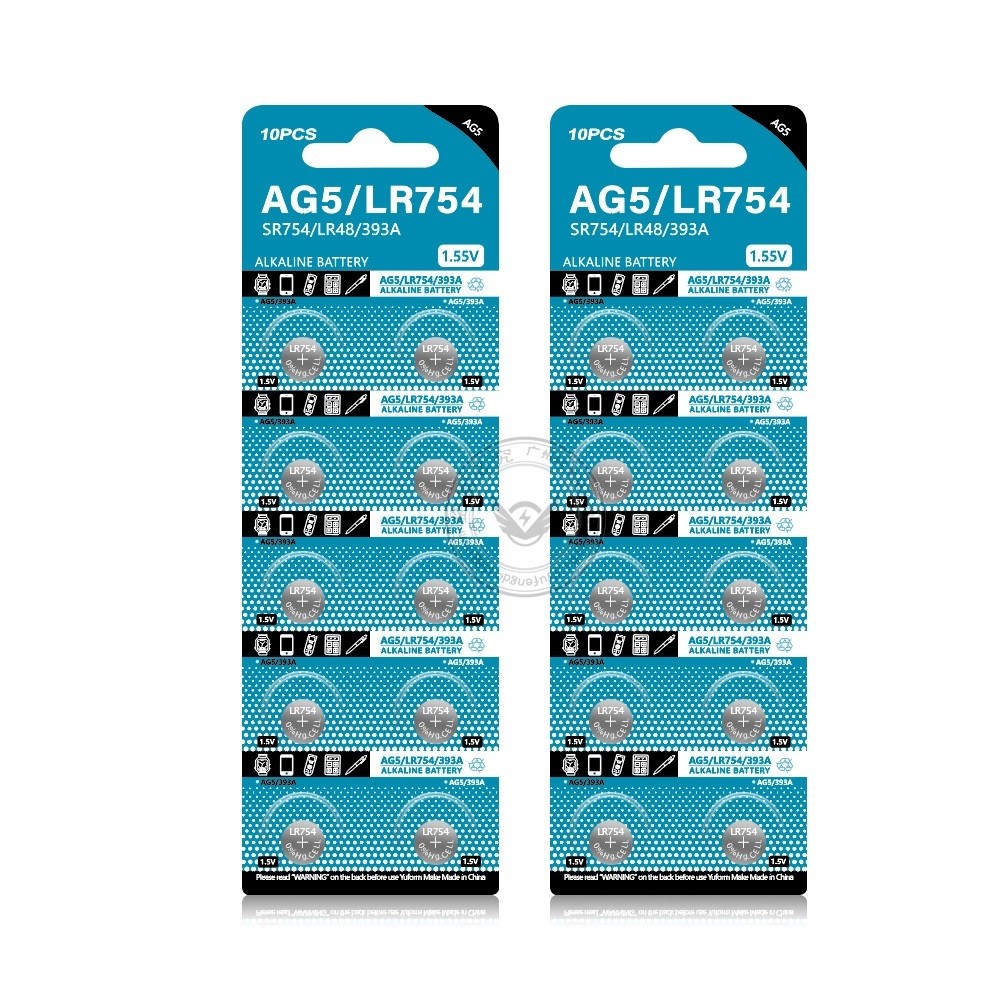 Pin AG5 Pin LR754 1.55V - Pin đầu đũa AG5 393 LR48 LR754 SR48 SR754 RW28 309 - Ảnh 4