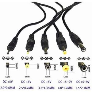 Combo 5 Cáp USB DC 2.0mm 3.5mm 5.5mm - Cáp nguồn USB - Cáp sạc - Cáp nguồn 5V - Cáp bộ chuyển đổi