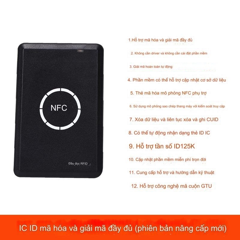 Đầu Đọc Thẻ NFC, Thẻ IC, Thẻ ID Có Chức Năng Giải Mã, Bẻ Khóa Thẻ Mã Hóa - Ảnh 7