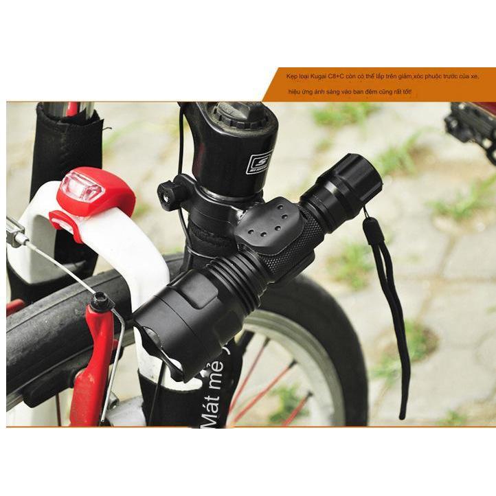 Bộ Kẹp Đèn Xe Đạp - Chân Đế Kẹp Đèn Xe Đạp 360 độ - Đèn Pin Cho Xe Đạp - Ảnh 6