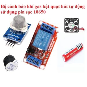 Bộ Cảnh Báo Khí Gas - Cảnh Báo Khói - Cảnh Báo Cháy - Cảnh Báo Còi Bật Quạt Hút Tự Động