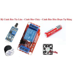 Bộ Cảnh Báo Tia Lửa - Cảnh Báo Cháy - Cảnh Báo Hỏa Hoạn Tự Động Sử Dụng Pin Sạc 18650