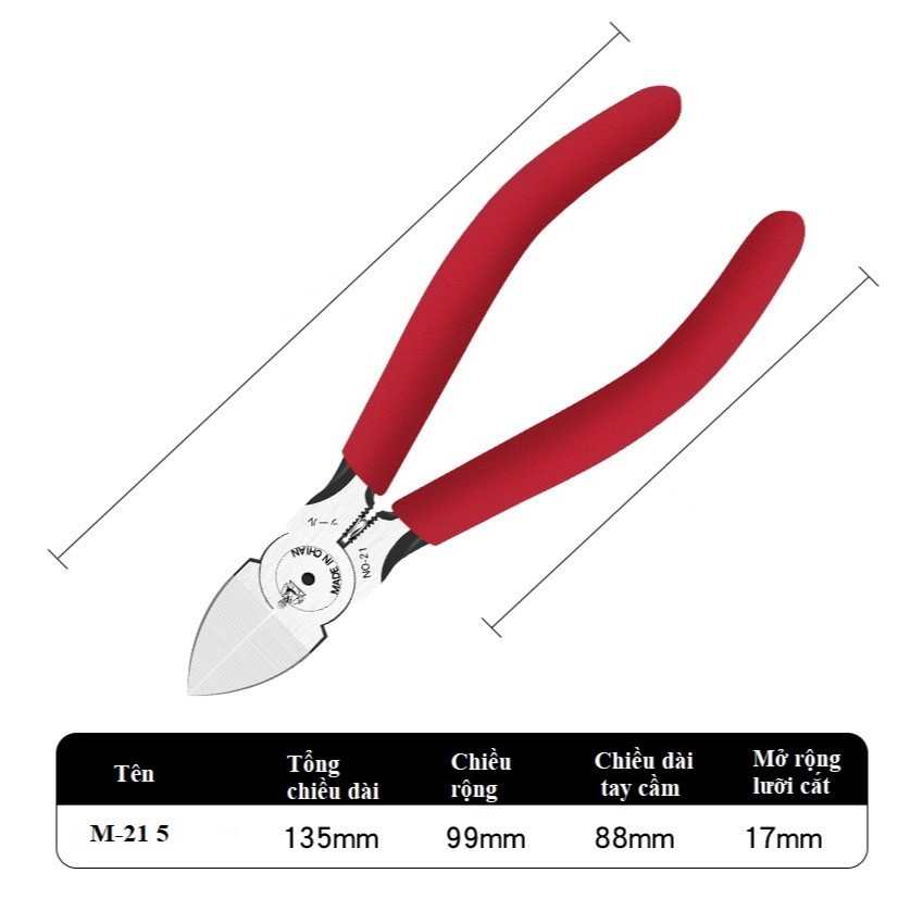 Kìm Chéo - Kìm Cắt Nhật Bản 5 inch 6 inch - Kìm Đa Năng Loại Tốt - Ảnh 2