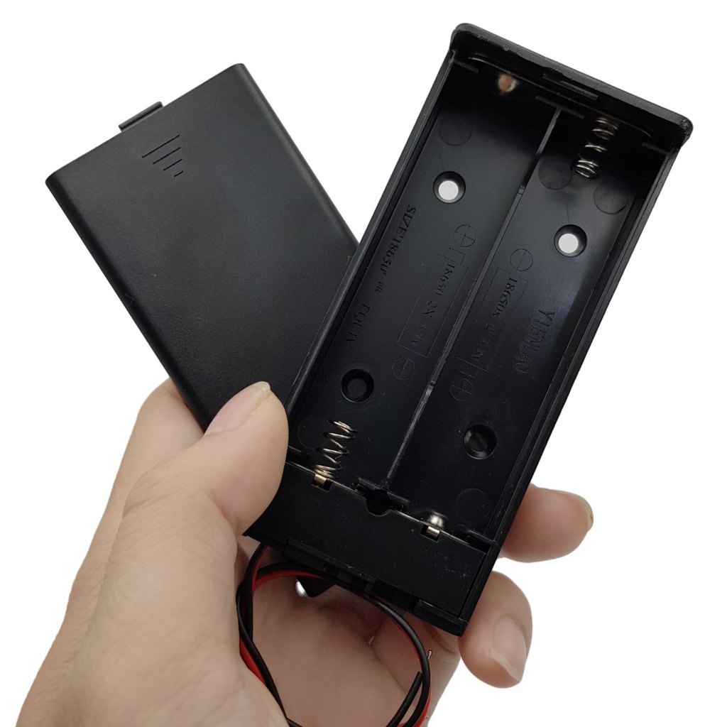 Hộp Đựng Pin 18650 – 2 Cell Nối Tiếp Có Nắp Và Công Tắc – Tiện Lợi, An Toàn - Ảnh 4