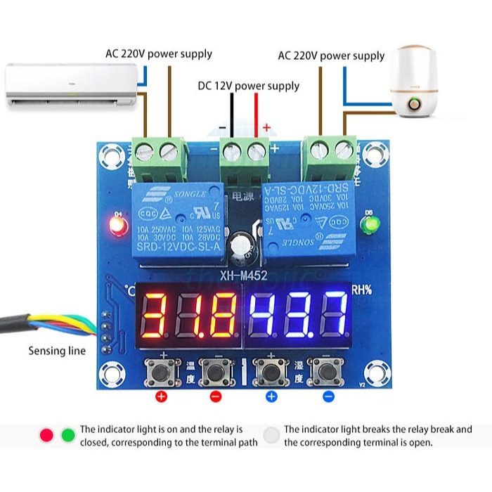 Mạch Điều Khiển Nhiệt Độ Độ Ẩm XH-M452 XH M452 - Ảnh 4
