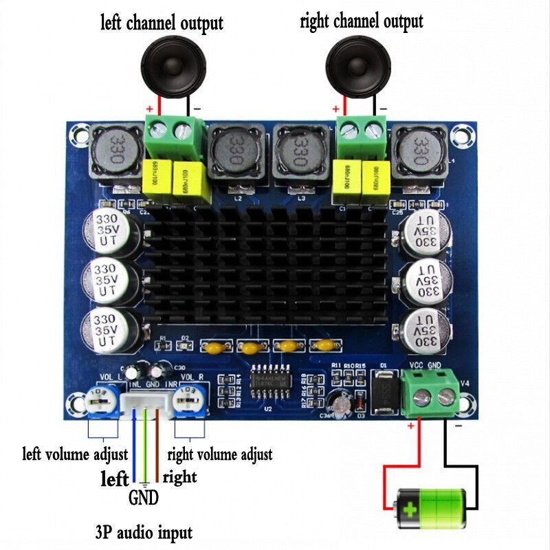 Bảng Mạch Khuếch Đại Công Suất Âm Thanh Kỹ Thuật Số XH-M543 TPA3116D2 XHM543