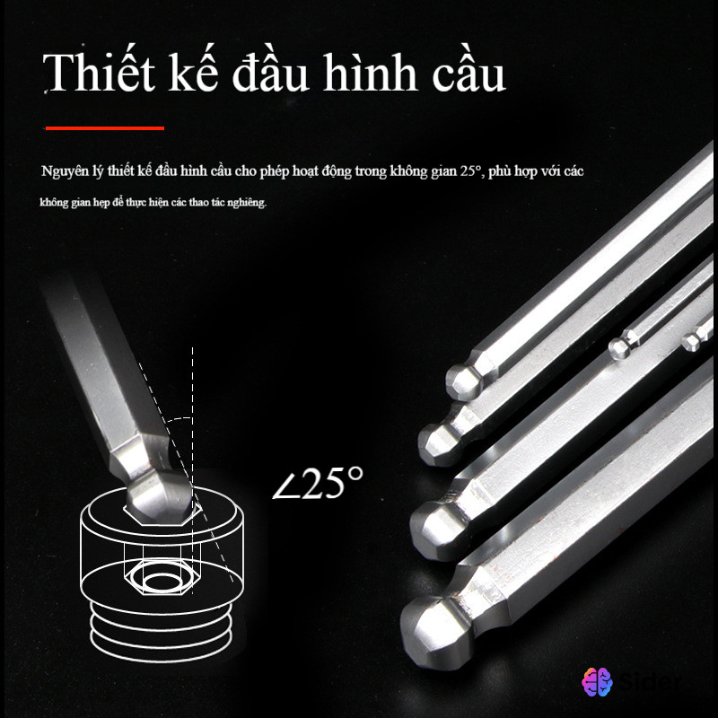 Bộ Lục Giác Đầu Bi 9 Chi Tiết - Ảnh 3